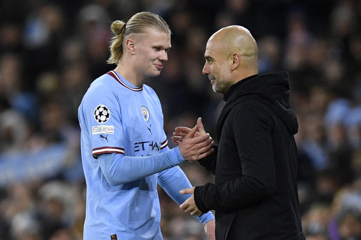 Haaland Guardiola pelea